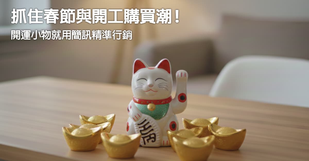 抓住春節與開工購買潮！ 開運小物 就用簡訊精準行銷